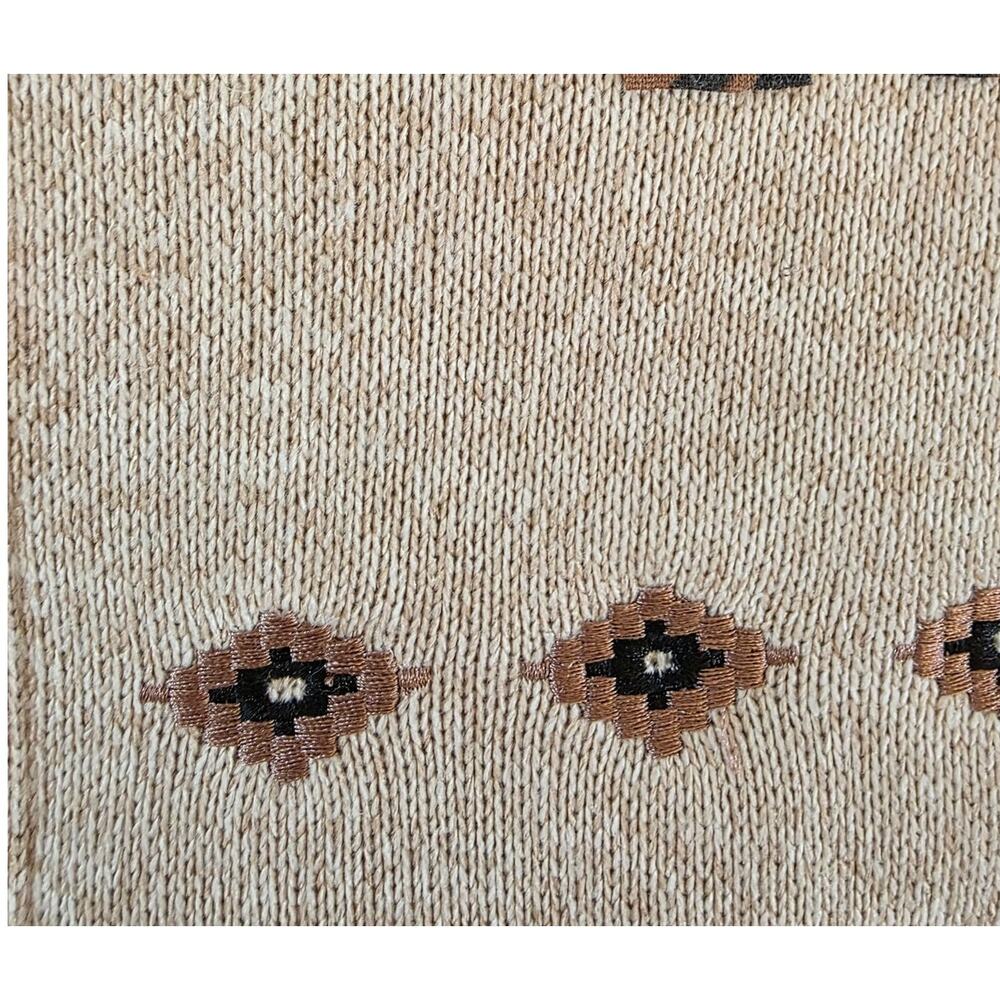 Blair y2k Giraffe Full Zip Knit Tan Embroidered Applique Sweater Vest Womens M - Picture 7 of 7
